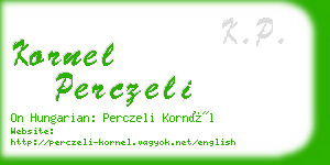 kornel perczeli business card